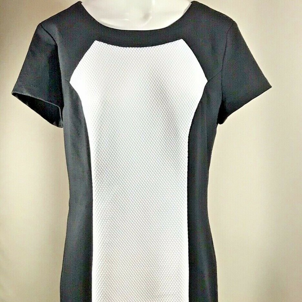 AB Studio Women’s Black White Pencil Dress Size 10